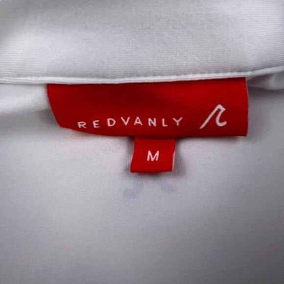 Redvanly Golf Polo Shirt Mens Medium White Dragonfly Athleisure Performance - Picture 5 of 10